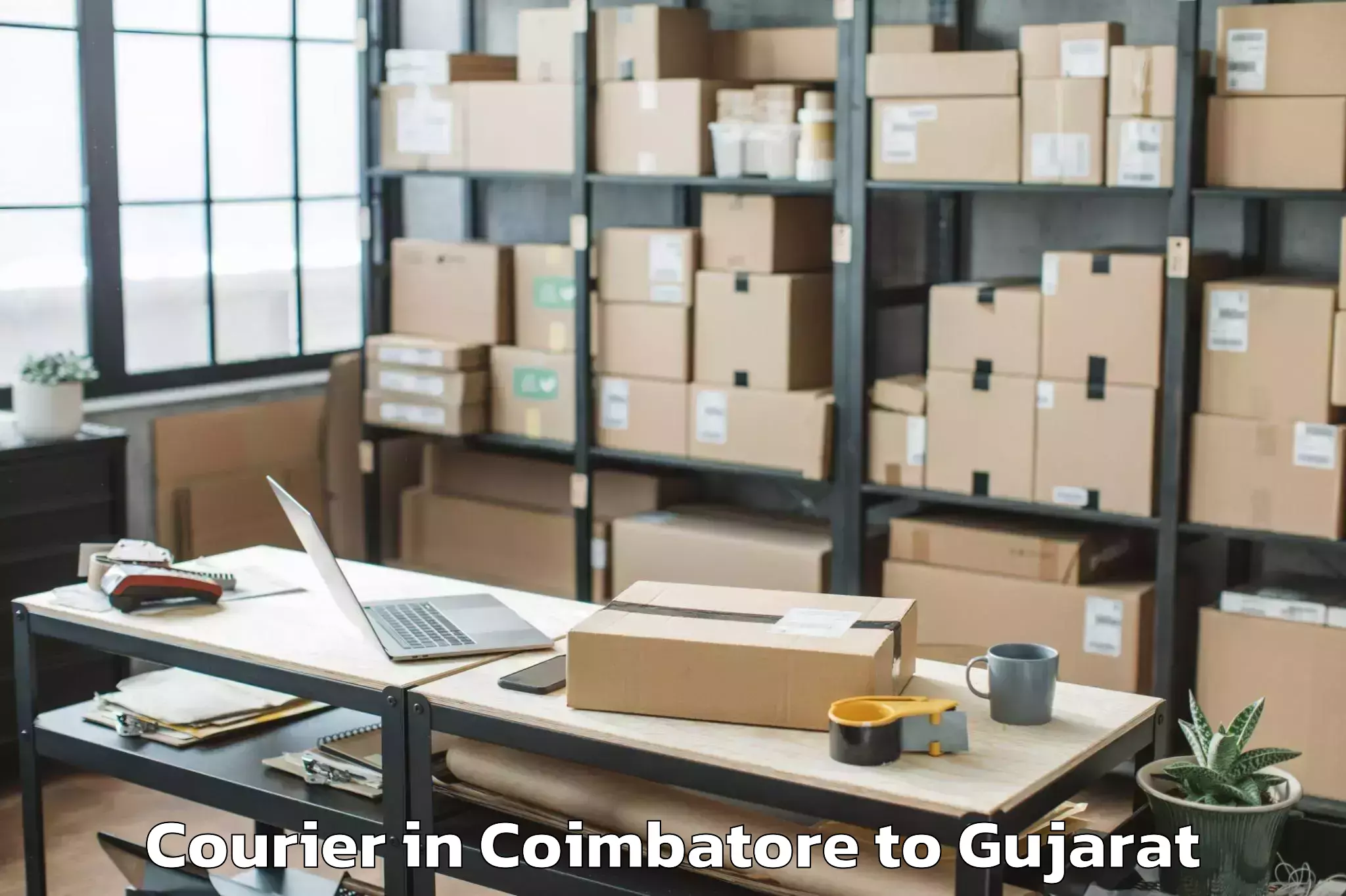 Top Coimbatore to Jhagadia Courier Available